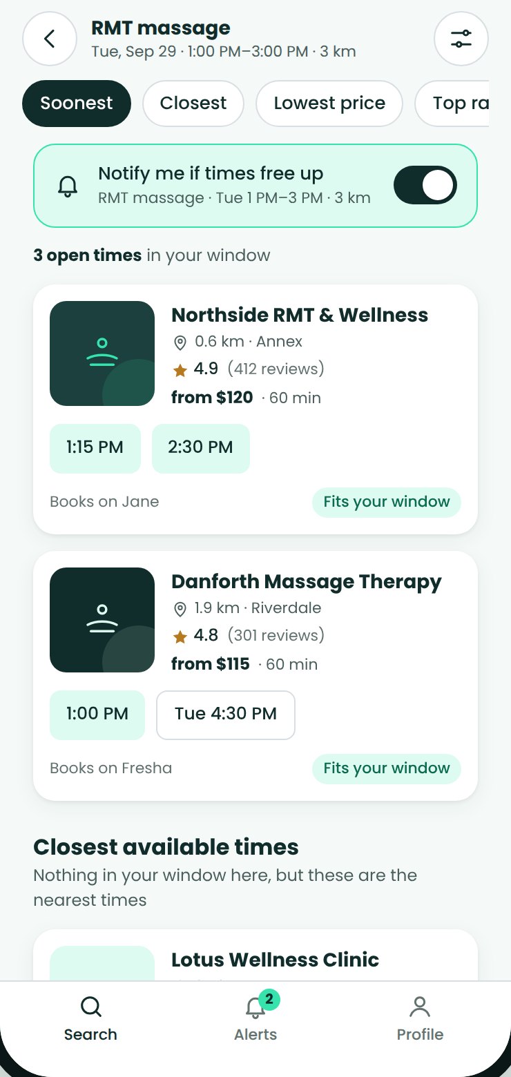 Results screen